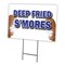 Signmission Deep Fried Smores Yard Sign & Stake outdoor plastic coroplast window, C-1824 Deep Fried Smores C-1824 Deep Fried Smores - alternate 1